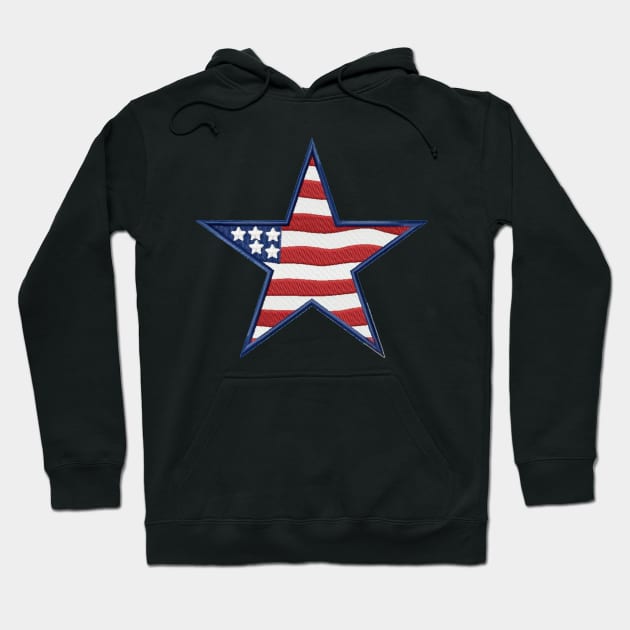Embroidery American Star Hoodie by anacarminda